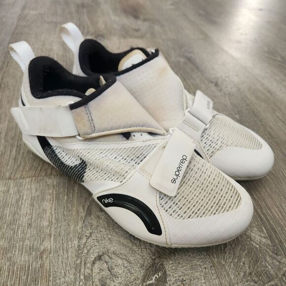 Nike SuperRep Cycle White Black Cycling Shoes Cleats Women’s Size 7.5 CJ0775-100 - Picture 3 of 10